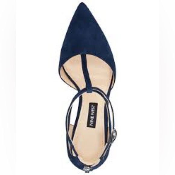 Nine West,Breezy T-Strap,Navy Heels,/Pumps, Arch Support & Comfy,EUC, Size 8.5 - Picture 7 of 12